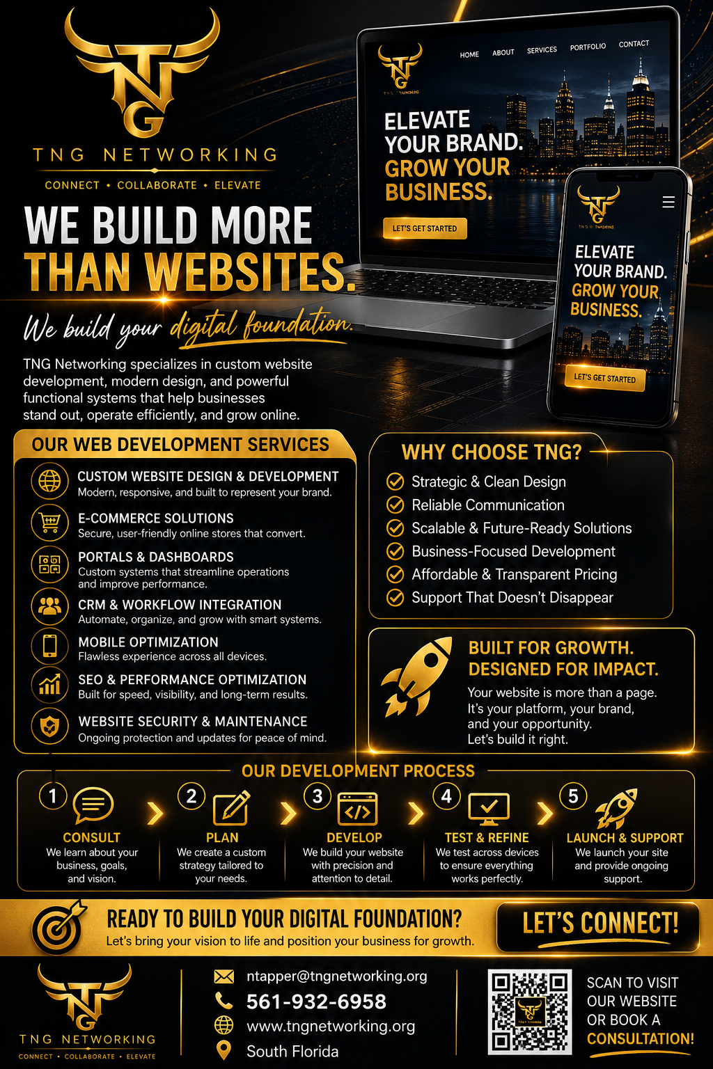 TnG Web Development promotional flyer