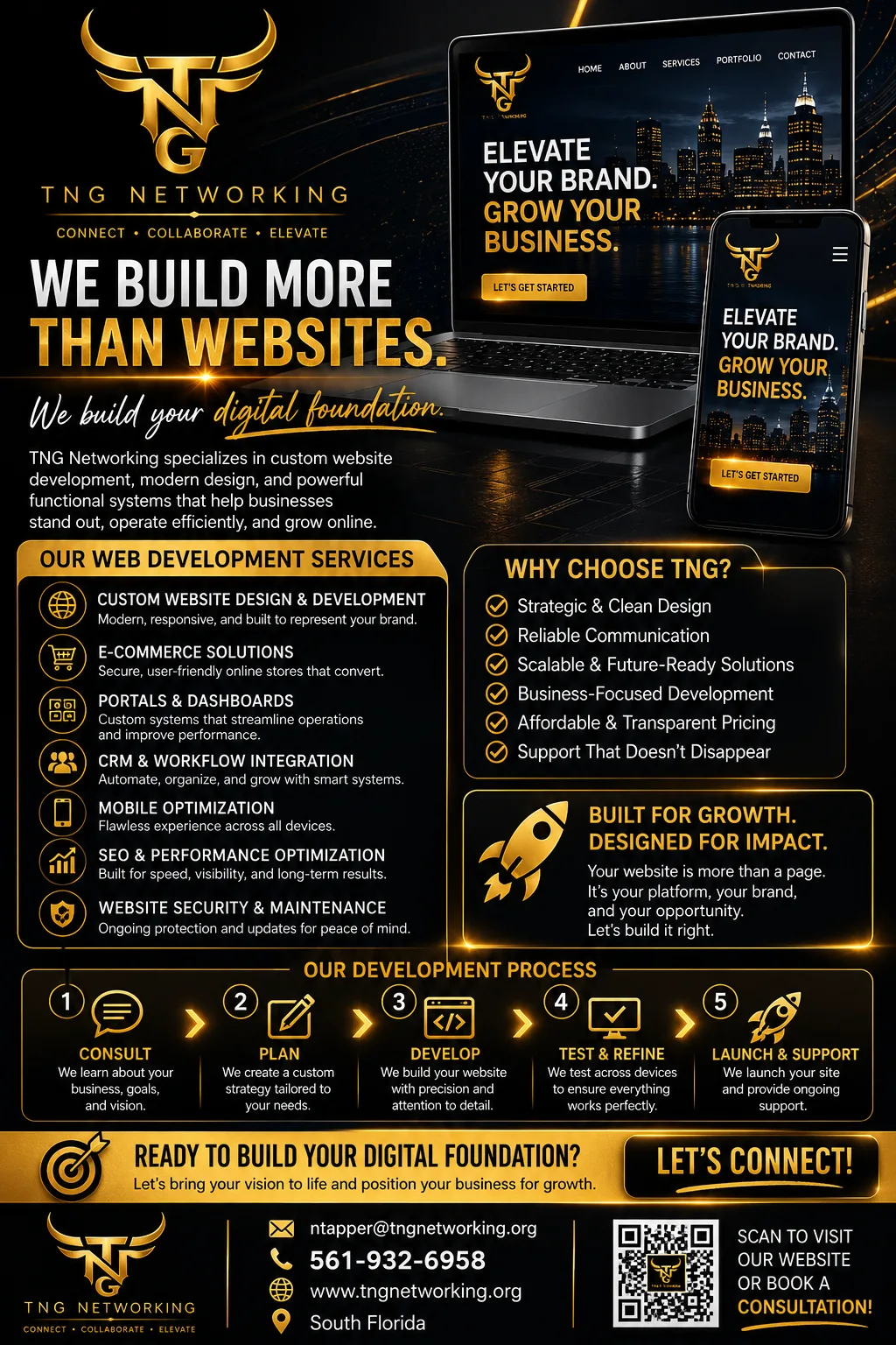 TnG Web Development promotional flyer